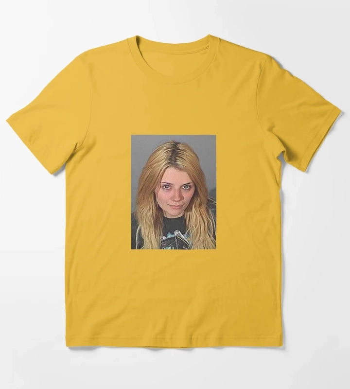 Mischa Barton Mugshot 2007 T-Shirt Yellow