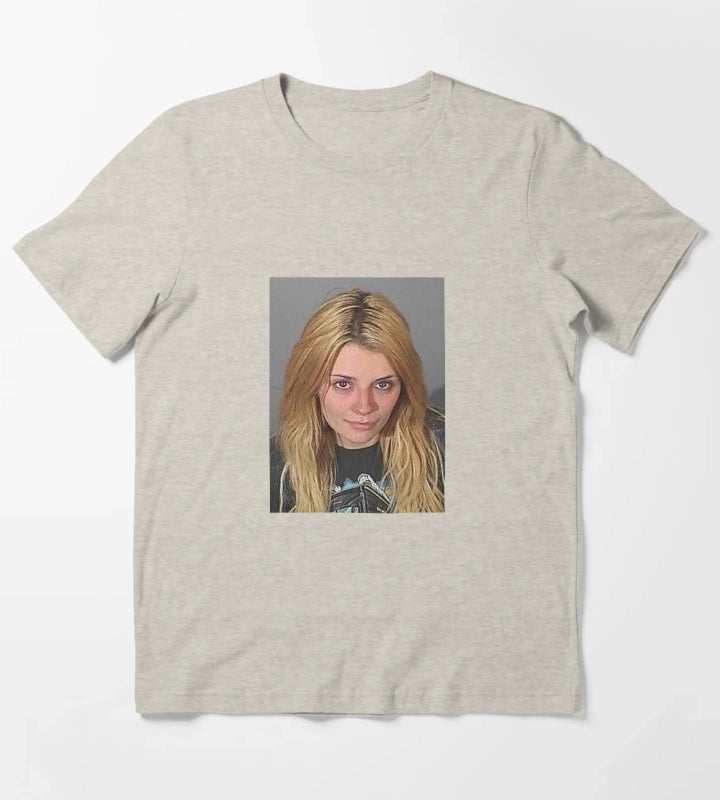 Mischa Barton Mugshot 2007 T-Shirt Cream
