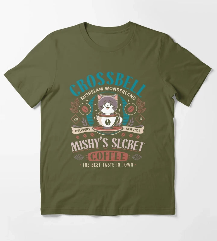 Mishelam Wonderland Coffee T-Shirt Olive Green