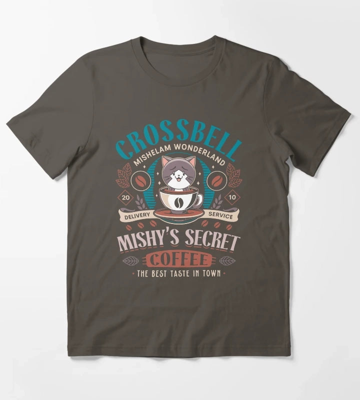 Mishelam Wonderland Coffee T-Shirt Dark Grey