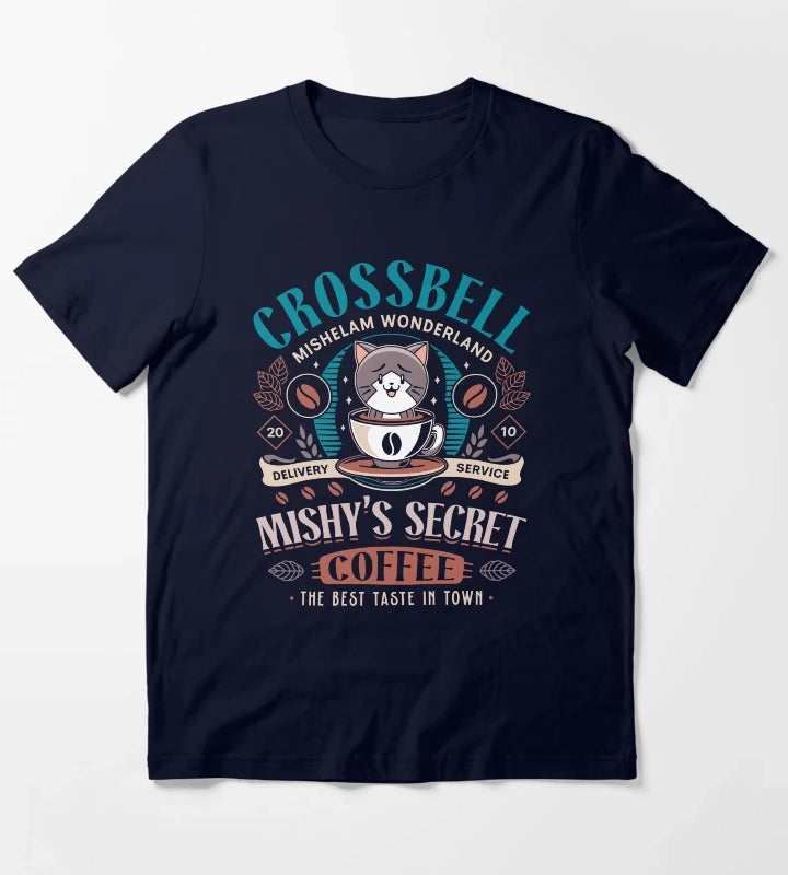 Mishelam Wonderland Coffee T-Shirt Navy