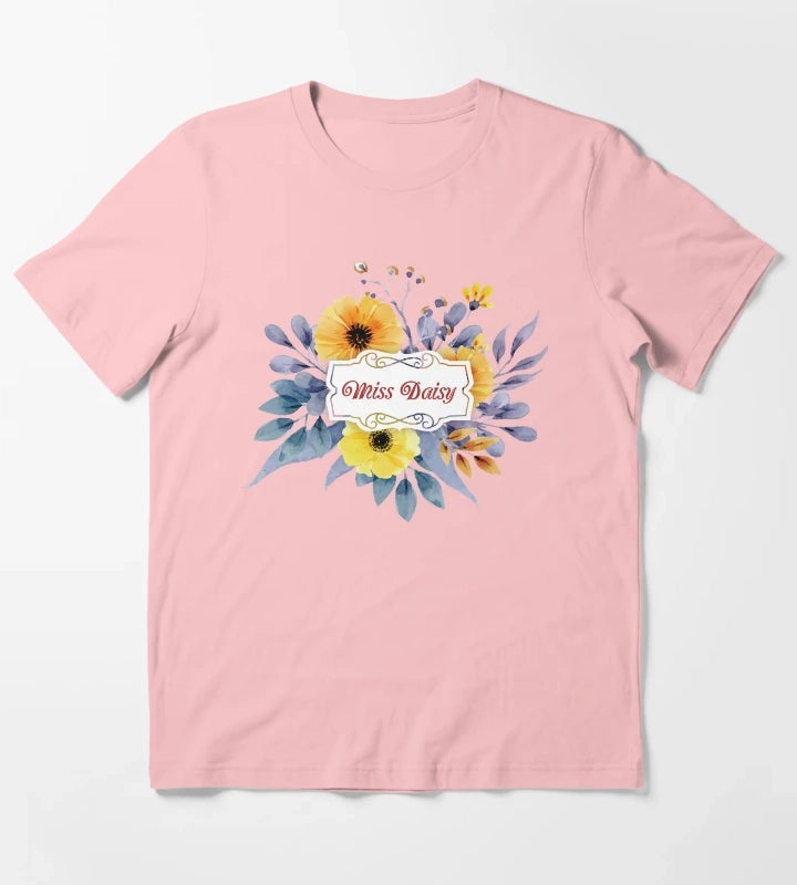 Miss Daisy Floral Design Shirt T-Shirt Dark Grey