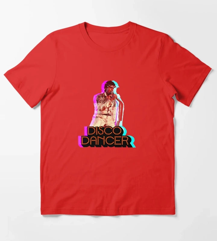 Mithun Chakraborty Vintage Design Disco Dancer T-Shirt Red