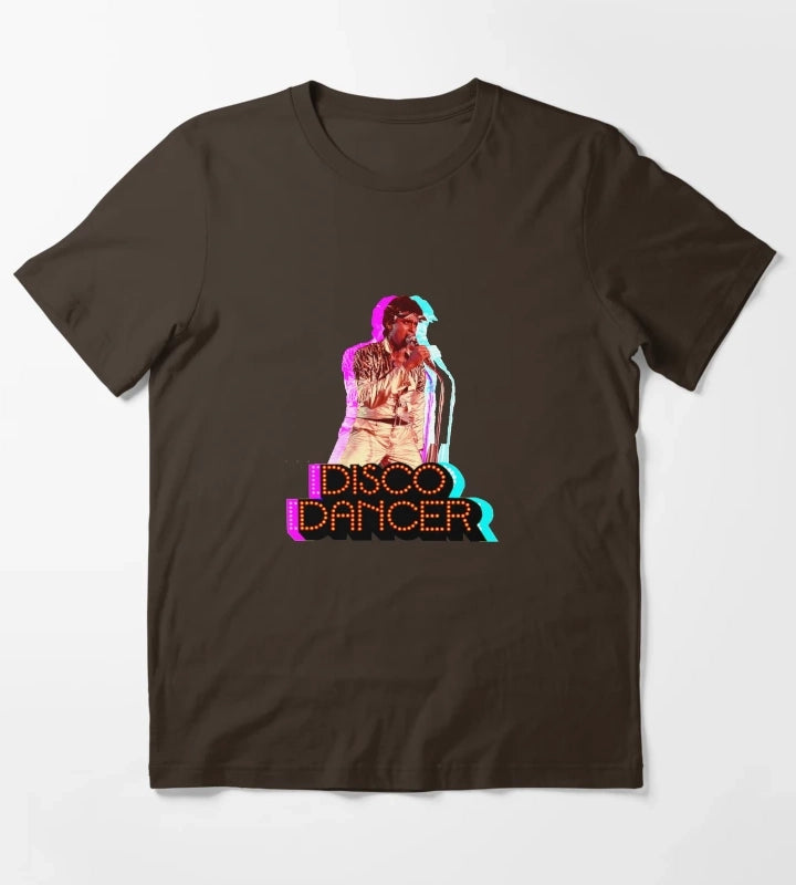 Mithun Chakraborty Vintage Design Disco Dancer T-Shirt Brown