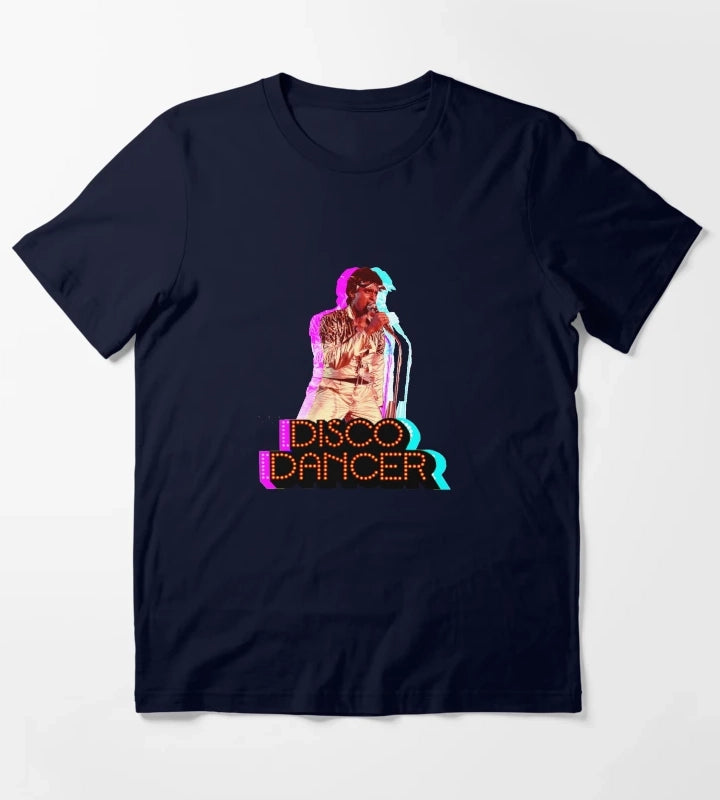 Mithun Chakraborty Vintage Design Disco Dancer T-Shirt Navy