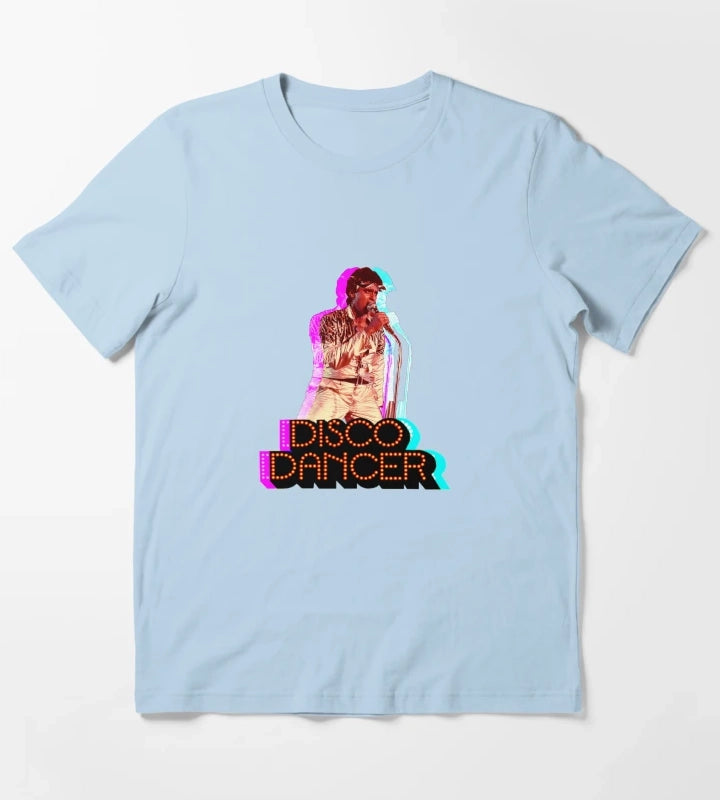 Mithun Chakraborty Vintage Design Disco Dancer T-Shirt Sky Blue