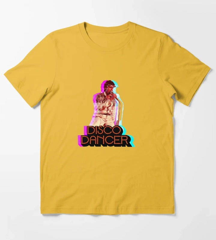 Mithun Chakraborty Vintage Design Disco Dancer T-Shirt Yellow