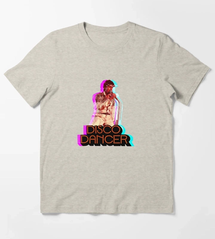 Mithun Chakraborty Vintage Design Disco Dancer T-Shirt Cream