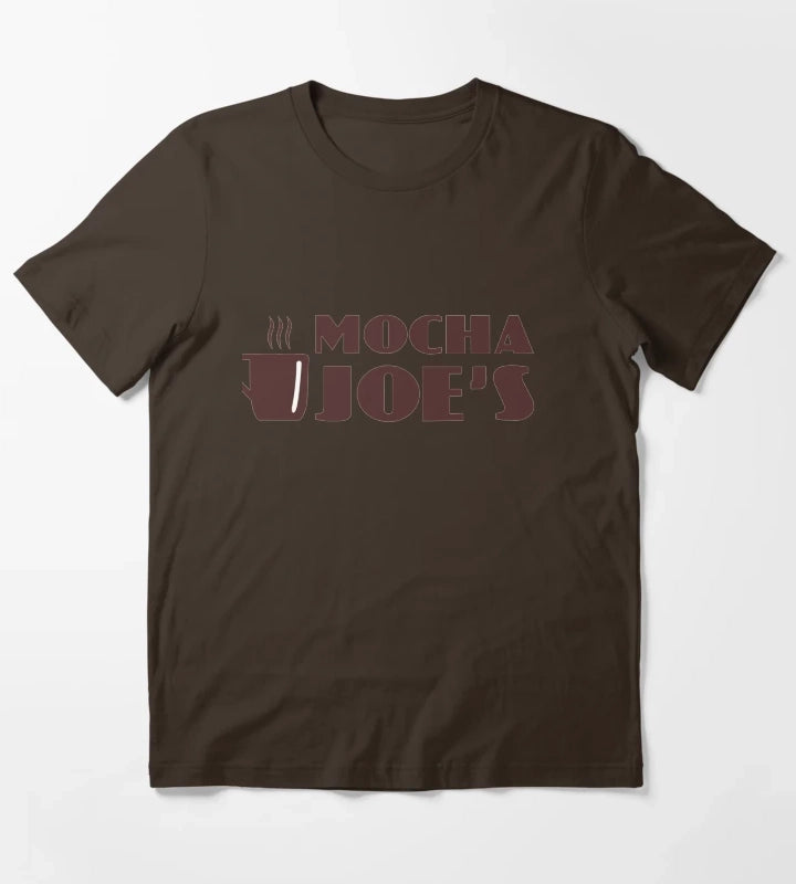 Mocha Joes Coffee Shop T-Shirt Brown