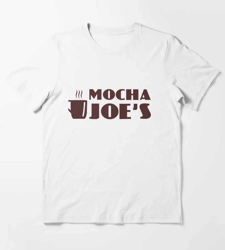 Mocha Joes Coffee Shop T-Shirt White