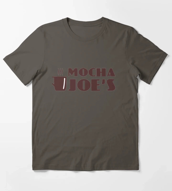 Mocha Joes Coffee Shop T-Shirt Dark Grey