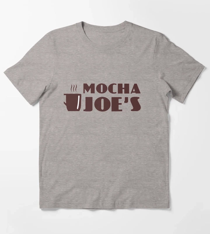 Mocha Joes Coffee Shop T-Shirt Heather Grey