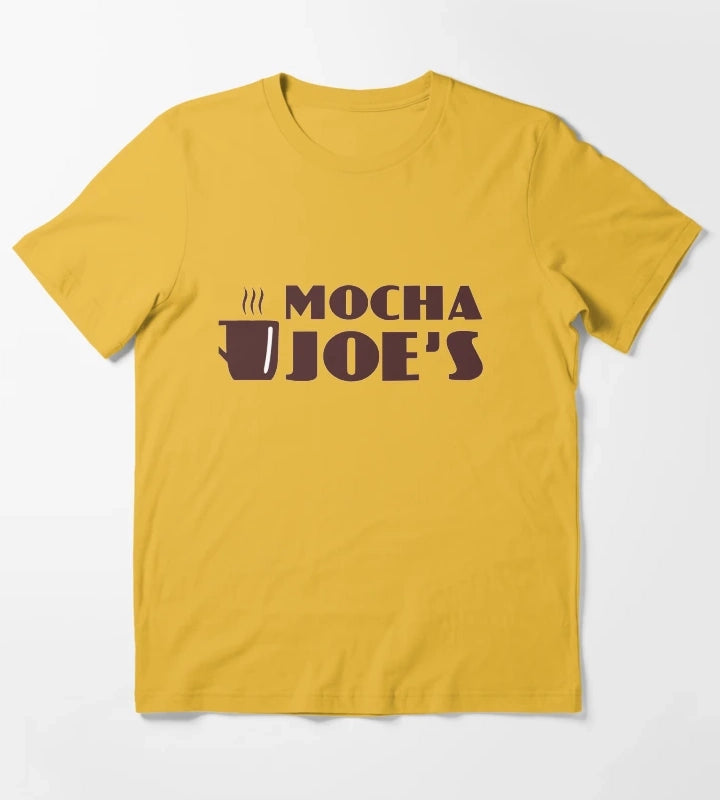 Mocha Joes Coffee Shop T-Shirt Yellow