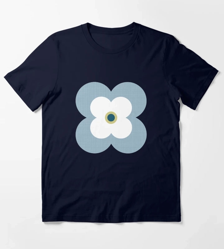 Mod Blossoms Navy and French Blue T-Shirt Navy