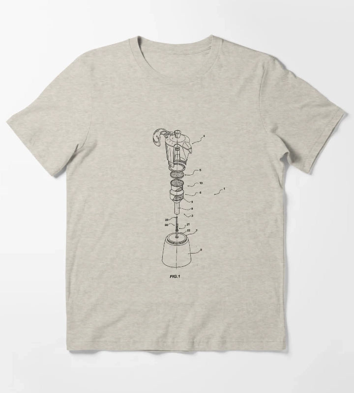 Moka Pot Patent T-Shirt Cream