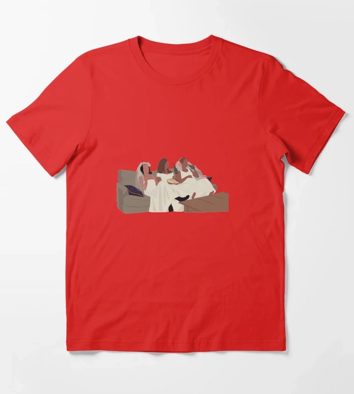Monica Rachel and Phoebe in wedding dresses T-Shirt Red