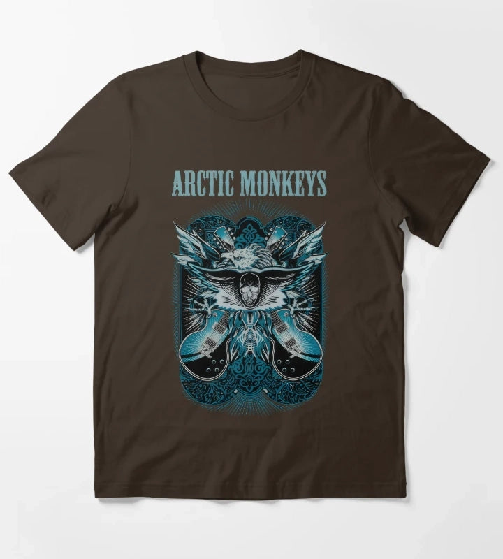 Monkeys Arctic Band Fan Art 26 T-Shirt Brown