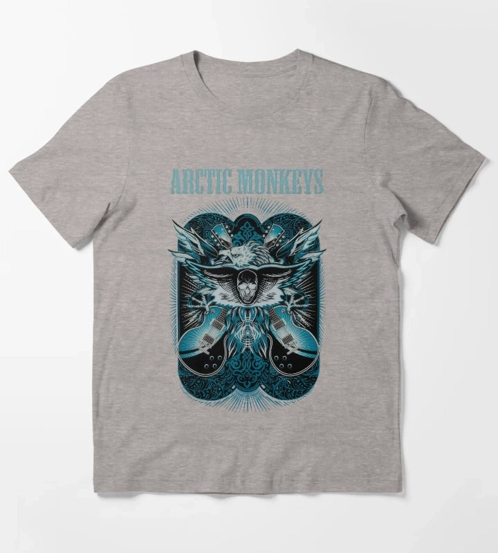 Monkeys Arctic Band Fan Art 26 T-Shirt Heather Grey