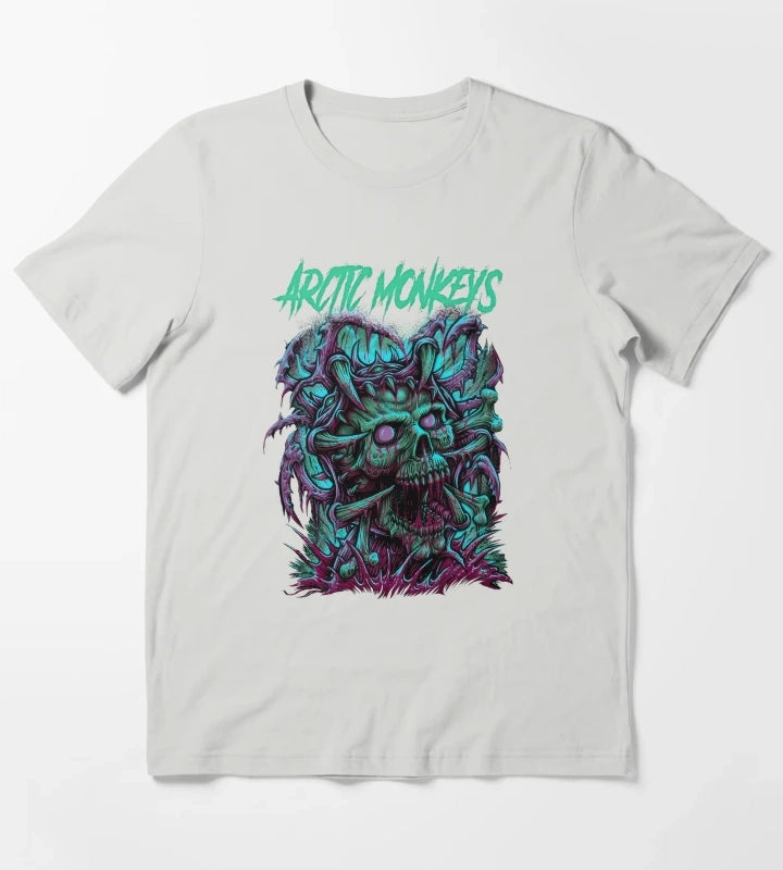 Monkeys Arctic Band Fan Art 9 T-Shirt Light Grey
