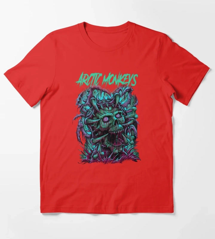 Monkeys Arctic Band Fan Art 9 T-Shirt Red