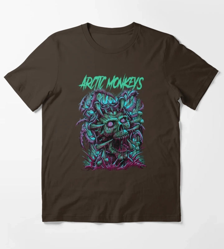 Monkeys Arctic Band Fan Art 9 T-Shirt Brown