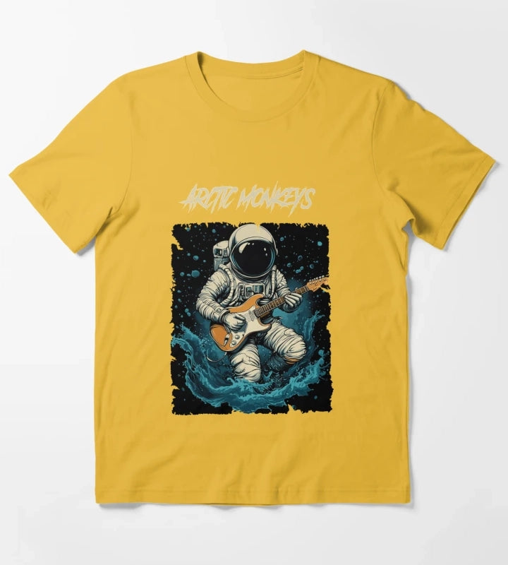 Monkeys Arctic Band Fan Art T-Shirt Yellow