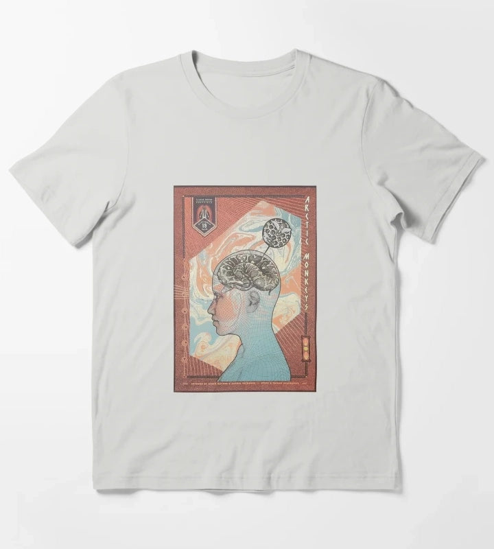 Monkeys Brain T-Shirt Light Grey