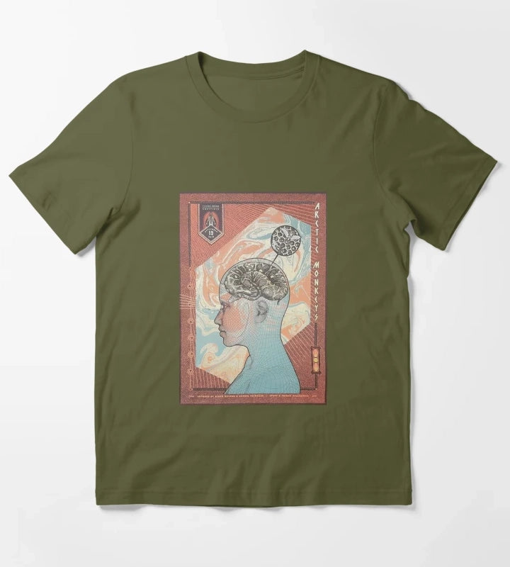 Monkeys Brain T-Shirt Olive Green