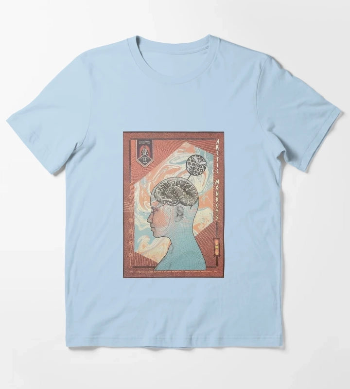 Monkeys Brain T-Shirt Sky Blue
