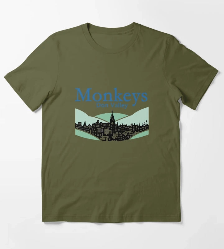 Monkeys Don Valley Bowl T-Shirt Olive Green