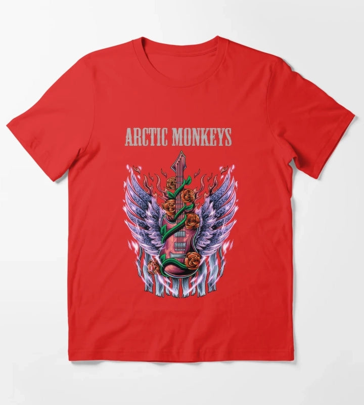 Monkeys From Arctic Band Fan Art 32 T-Shirt Red