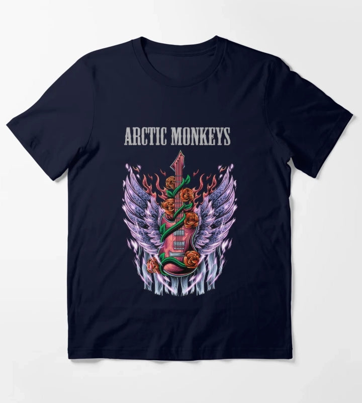 Monkeys From Arctic Band Fan Art 32 T-Shirt Navy