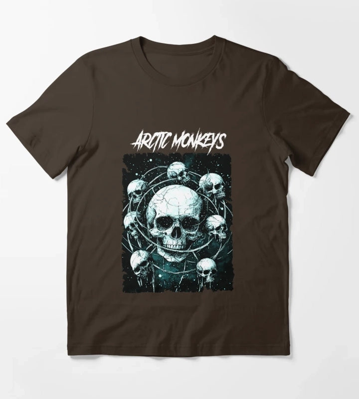 Monkeys From Arctic Band Fan Art T-Shirt Brown
