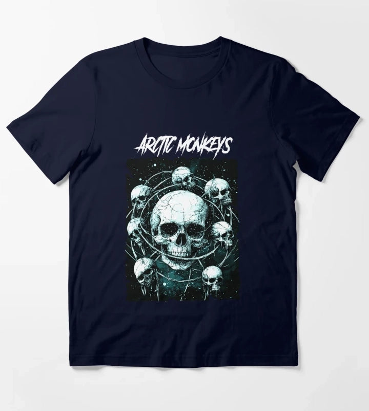 Monkeys From Arctic Band Fan Art T-Shirt Navy