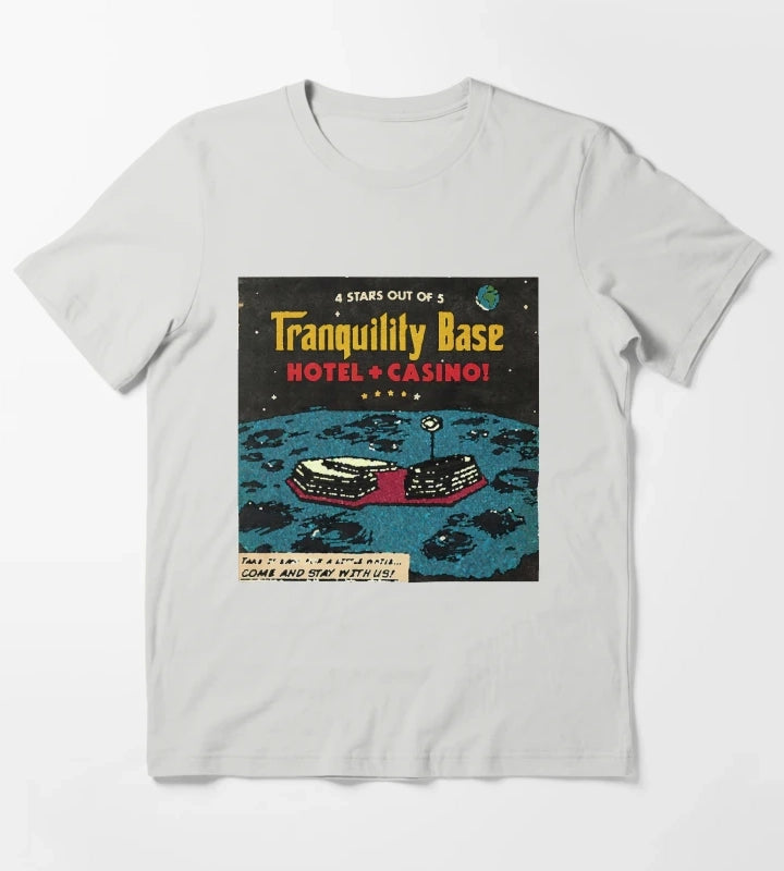 Monkeys Tranquility Base T-Shirt Light Grey
