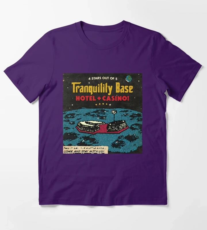 Monkeys Tranquility Base T-Shirt Purple
