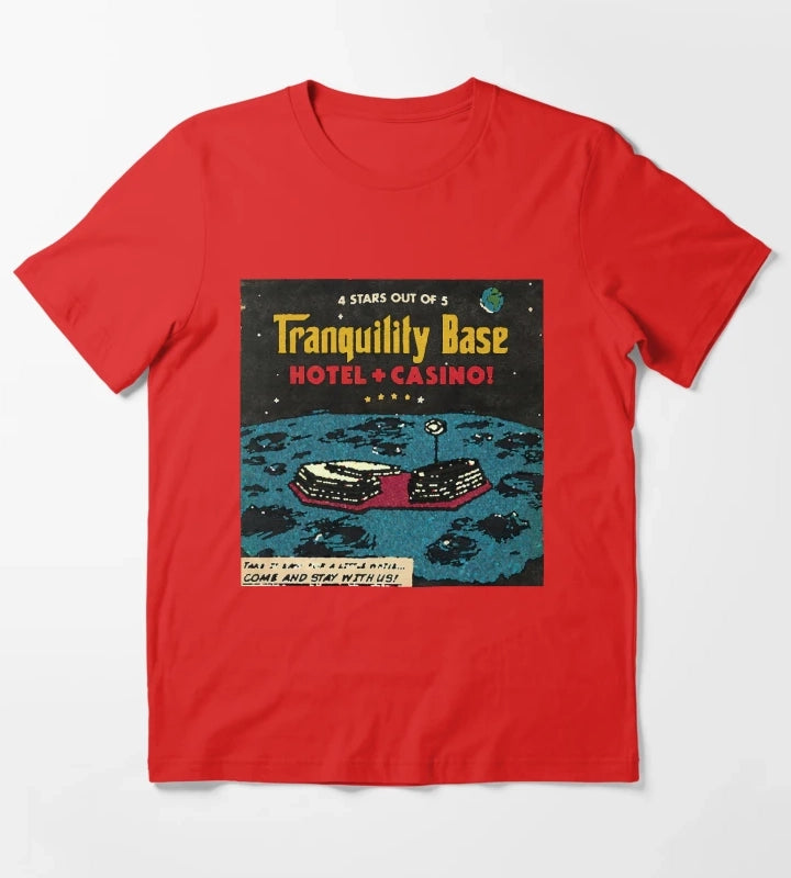 Monkeys Tranquility Base T-Shirt Red