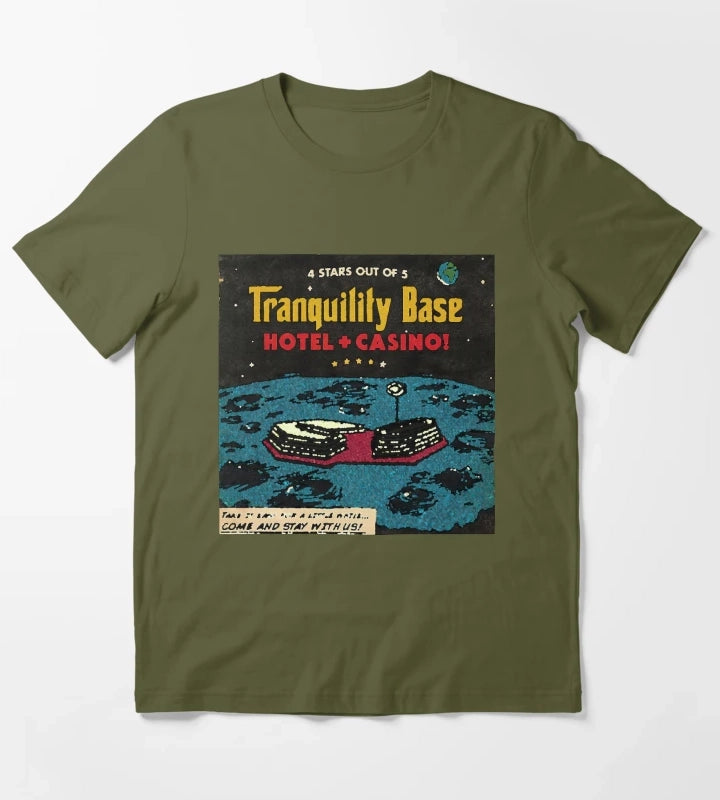 Monkeys Tranquility Base T-Shirt Olive Green