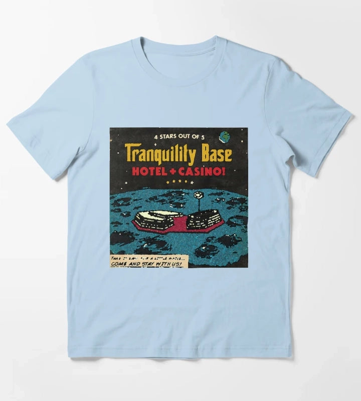 Monkeys Tranquility Base T-Shirt Sky Blue