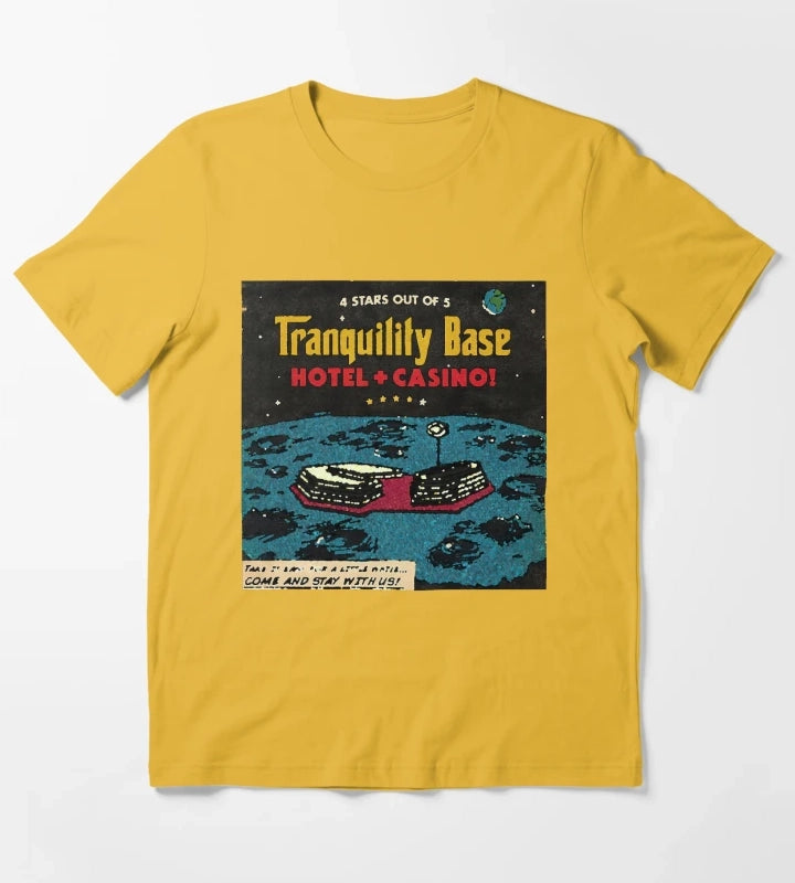 Monkeys Tranquility Base T-Shirt Yellow