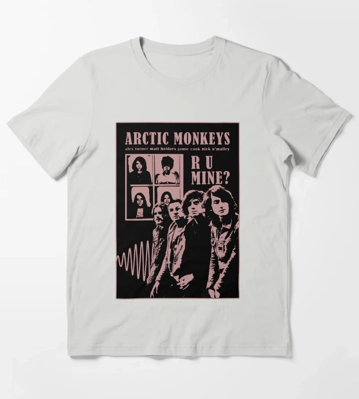 Monkeys indie tribute T-Shirt Light Grey