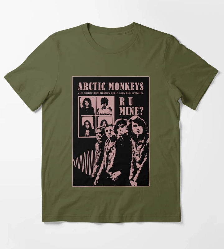 Monkeys indie tribute T-Shirt Olive Green