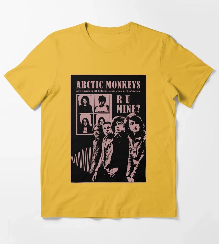 Monkeys indie tribute T-Shirt Yellow
