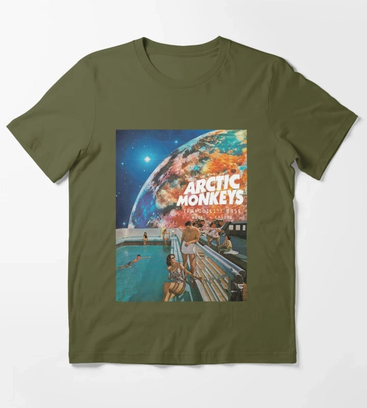 Monkeys of the pool world T-Shirt Olive Green