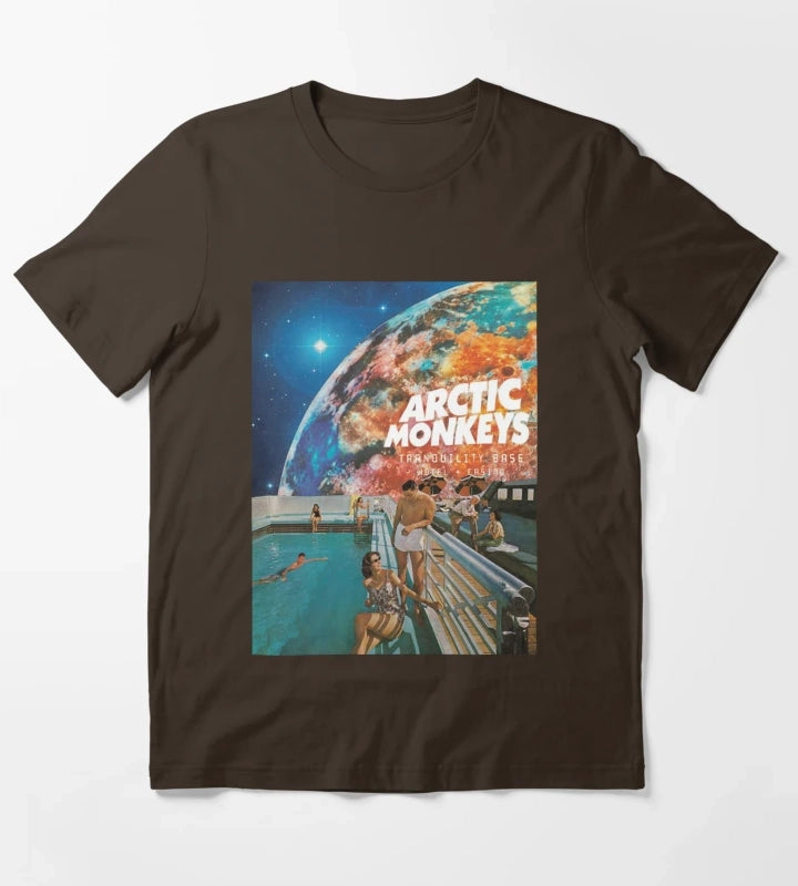 Monkeys of the pool world T-Shirt Brown