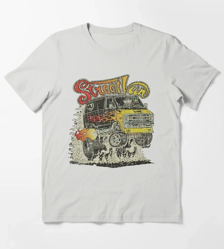 Monster Street Van 1976 T-Shirt Light Grey