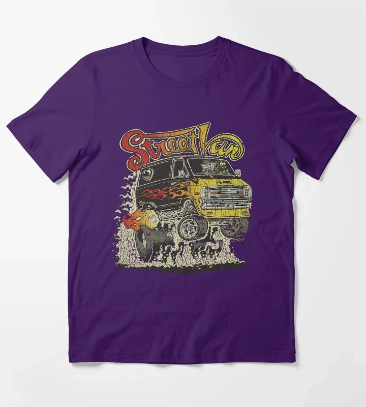 Monster Street Van 1976 T-Shirt Purple