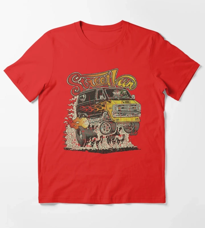 Monster Street Van 1976 T-Shirt Red