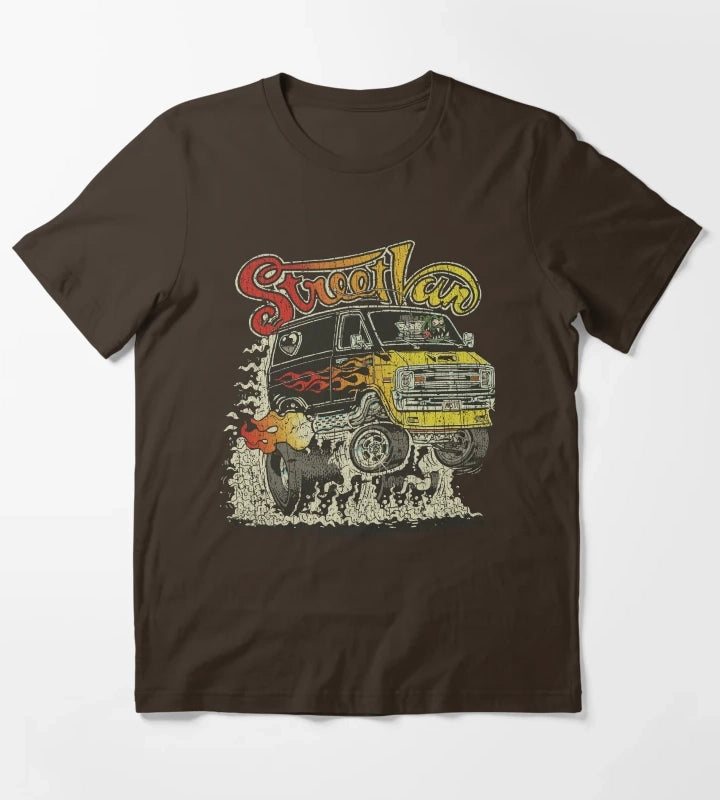 Monster Street Van 1976 T-Shirt Brown