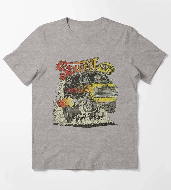 Monster Street Van 1976 T-Shirt Heather Grey